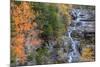 Autumn Design at Silver Cascades, New Hampshire-Vincent James-Mounted Photographic Print