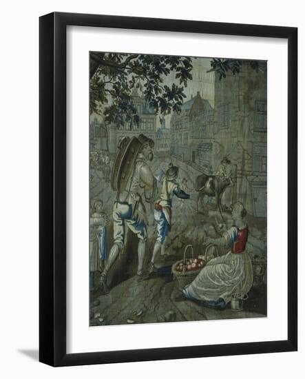 Autumn, Detail of 18th Century Gobelins Tapestry Depicting the Seasons-null-Framed Giclee Print