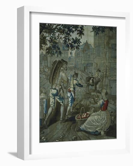 Autumn, Detail of 18th Century Gobelins Tapestry Depicting the Seasons-null-Framed Giclee Print