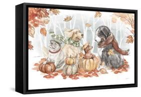 Autumn Dogs I-Mary Urban-Framed Stretched Canvas