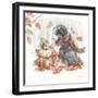 Autumn Dogs III-Mary Urban-Framed Art Print