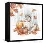 Autumn Dogs V-Mary Urban-Framed Stretched Canvas