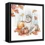 Autumn Dogs V-Mary Urban-Framed Stretched Canvas
