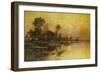 Autumn Evening - Somme Marshes; Soir D'Automne - Marais De La Somme-Albert Gabriel Rigolot-Framed Giclee Print