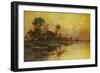 Autumn Evening - Somme Marshes; Soir D'Automne - Marais De La Somme-Albert Gabriel Rigolot-Framed Giclee Print