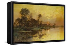 Autumn Evening - Somme Marshes; Soir D'Automne - Marais De La Somme-Albert Gabriel Rigolot-Framed Stretched Canvas