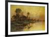 Autumn Evening - Somme Marshes; Soir D'Automne - Marais De La Somme-Albert Gabriel Rigolot-Framed Giclee Print