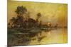 Autumn Evening - Somme Marshes; Soir D'Automne - Marais De La Somme-Albert Gabriel Rigolot-Mounted Giclee Print