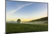 Autumn (fall) morning mists, distant moors, Chatsworth Park, home of the Duke of Devonshire, Cheste-Eleanor Scriven-Mounted Photographic Print