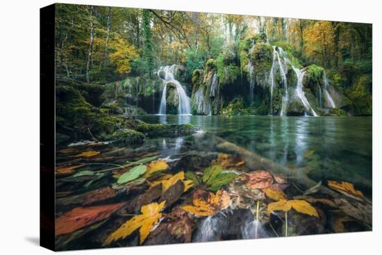 Autumn Falls-Stefan Hefele-Stretched Canvas