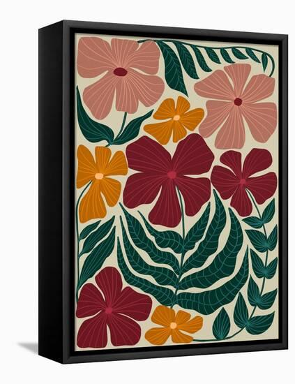 Autumn Floral Scatter  II-Regina Moore-Framed Stretched Canvas