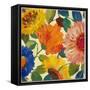 Autumn Flowers 1-Kim Parker-Framed Stretched Canvas