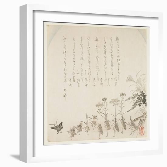 Autumn Flowers and Singing Insects, C.1854-59-Ko Sukoku II-Framed Giclee Print