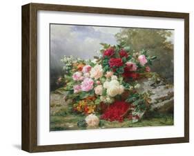 Autumn Flowers-Jean Baptiste Claude Robie-Framed Giclee Print