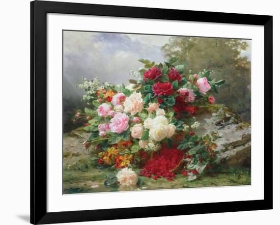 Autumn Flowers-Jean Baptiste Claude Robie-Framed Giclee Print