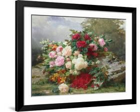 Autumn Flowers-Jean Baptiste Claude Robie-Framed Giclee Print