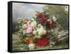 Autumn Flowers-Jean Baptiste Claude Robie-Framed Stretched Canvas