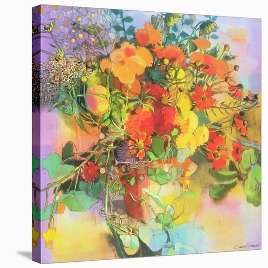 Autumn Flowers-Claire Spencer-Stretched Canvas