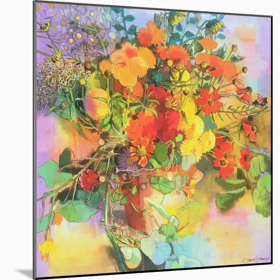 Autumn Flowers-Claire Spencer-Mounted Giclee Print