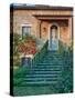 Autumn Foliage around Tuscan Villa-Terry Eggers-Stretched Canvas