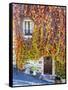 Autumn Foliage around Tuscan Villa-Terry Eggers-Framed Stretched Canvas