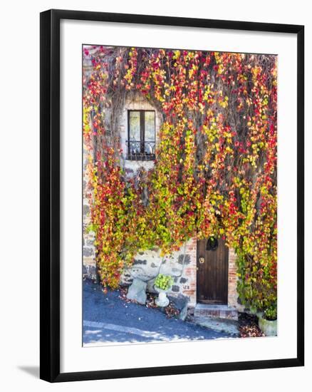 Autumn Foliage around Tuscan Villa-Terry Eggers-Framed Photographic Print