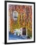 Autumn Foliage around Tuscan Villa-Terry Eggers-Framed Photographic Print