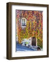 Autumn Foliage around Tuscan Villa-Terry Eggers-Framed Photographic Print