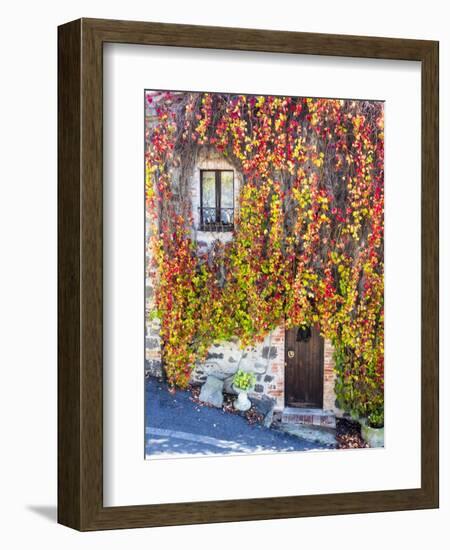 Autumn Foliage around Tuscan Villa-Terry Eggers-Framed Photographic Print