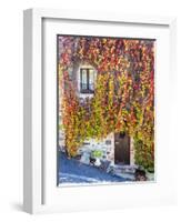 Autumn Foliage around Tuscan Villa-Terry Eggers-Framed Photographic Print