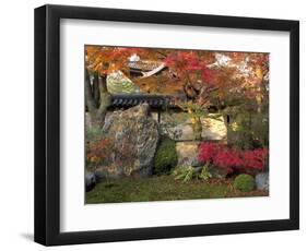 Autumn Foliage in Japanese Garden-null-Framed Photographic Print