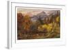 Autumn Foliage in the White Mountains (Mount Chocorua), 1862 (Oil on Board)-Jasper Francis Cropsey-Framed Giclee Print