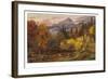 Autumn Foliage in the White Mountains (Mount Chocorua), 1862 (Oil on Board)-Jasper Francis Cropsey-Framed Giclee Print