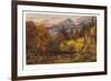 Autumn Foliage in the White Mountains (Mount Chocorua), 1862 (Oil on Board)-Jasper Francis Cropsey-Framed Giclee Print