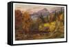 Autumn Foliage in the White Mountains (Mount Chocorua), 1862 (Oil on Board)-Jasper Francis Cropsey-Framed Stretched Canvas