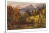 Autumn Foliage in the White Mountains (Mount Chocorua), 1862 (Oil on Board)-Jasper Francis Cropsey-Stretched Canvas