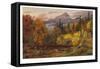 Autumn Foliage in the White Mountains (Mount Chocorua), 1862 (Oil on Board)-Jasper Francis Cropsey-Framed Stretched Canvas