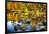 Autumn Foliage River Reflections-George Oze-Framed Photographic Print