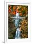 Autumn Frame at Multnomah Falls, Columbia River Gorge, Oregon-Vincent James-Framed Premium Photographic Print
