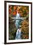 Autumn Frame at Multnomah Falls, Columbia River Gorge, Oregon-Vincent James-Framed Premium Photographic Print