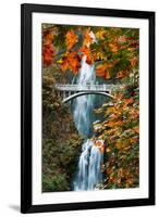 Autumn Frame at Multnomah Falls, Columbia River Gorge, Oregon-Vincent James-Framed Premium Photographic Print