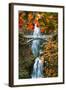 Autumn Frame at Multnomah Falls, Columbia River Gorge, Oregon-Vincent James-Framed Photographic Print