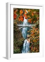 Autumn Frame at Multnomah Falls, Columbia River Gorge, Oregon-Vincent James-Framed Photographic Print