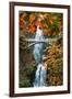 Autumn Frame at Multnomah Falls, Columbia River Gorge, Oregon-Vincent James-Framed Photographic Print