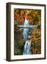 Autumn Frame at Multnomah Falls, Columbia River Gorge, Oregon-Vincent James-Framed Premium Photographic Print