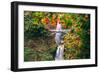 Autumn Frame at Multnomah Falls, Waterfall Columbia River Gorge, Oregon-Vincent James-Framed Photographic Print