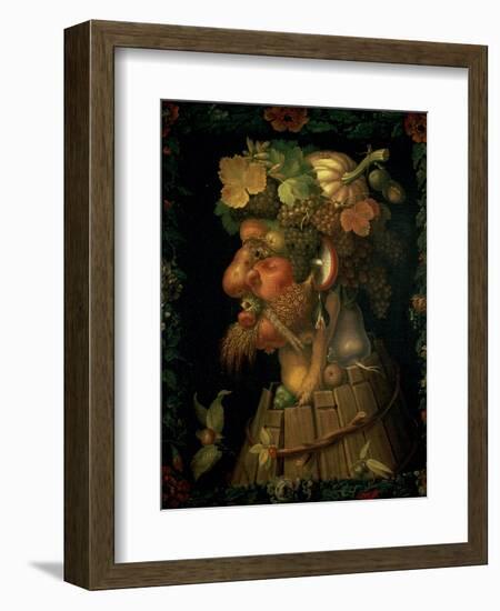 Autumn, from a Series Depicting the Four Seasons, Commissioned by Emperor Maximilian II-Giuseppe Arcimboldo-Framed Giclee Print