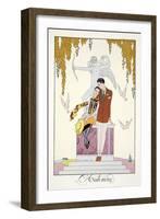 Autumn, from 'Falbalas and Fanfreluches, Almanach des Modes Présentes, Passées et Futures', 1926-Georges Barbier-Framed Giclee Print