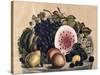 Autumn Fruit-Currier & Ives-Stretched Canvas