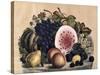 Autumn Fruit-Currier & Ives-Stretched Canvas